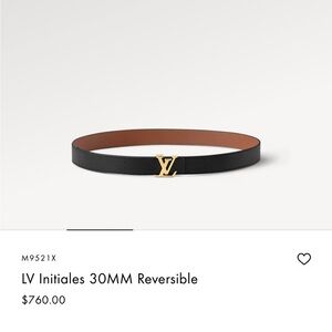 NWOT Louis Vuitton Reversible Belt
